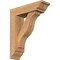 Ekena Millwork Funston Traditional Smooth Bracket w/ Offset Brace, Western Red Cedar, 5 1/2"W x 18"D x 22"H BKT0604X18X22FST01SWR - alternate 1